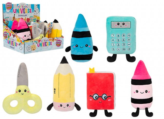 (Mis 1) SOFTLINGS SCHOOLIES (Cartoleria) Peluche 16cm 6ass In espo da 12pz…x6…x72